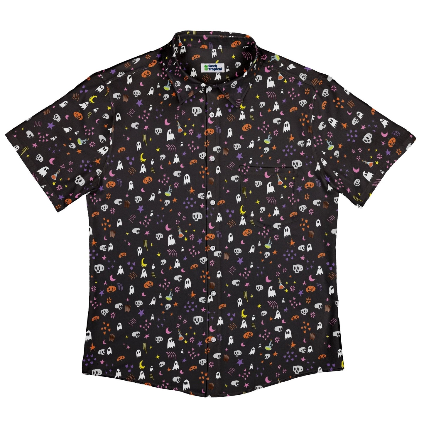 Spooky Doodles Button Up Shirt
