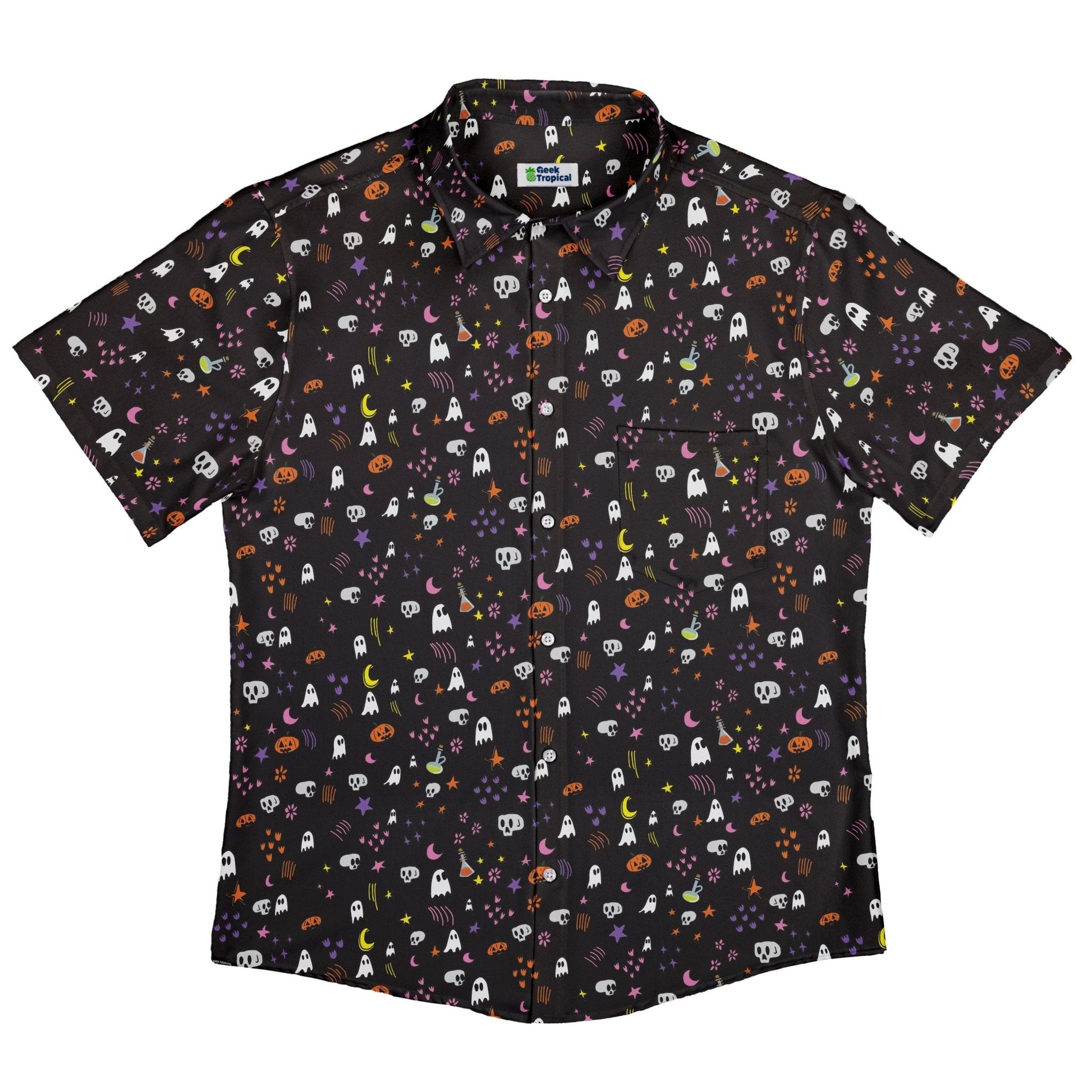 Spooky Doodles Button Up Shirt