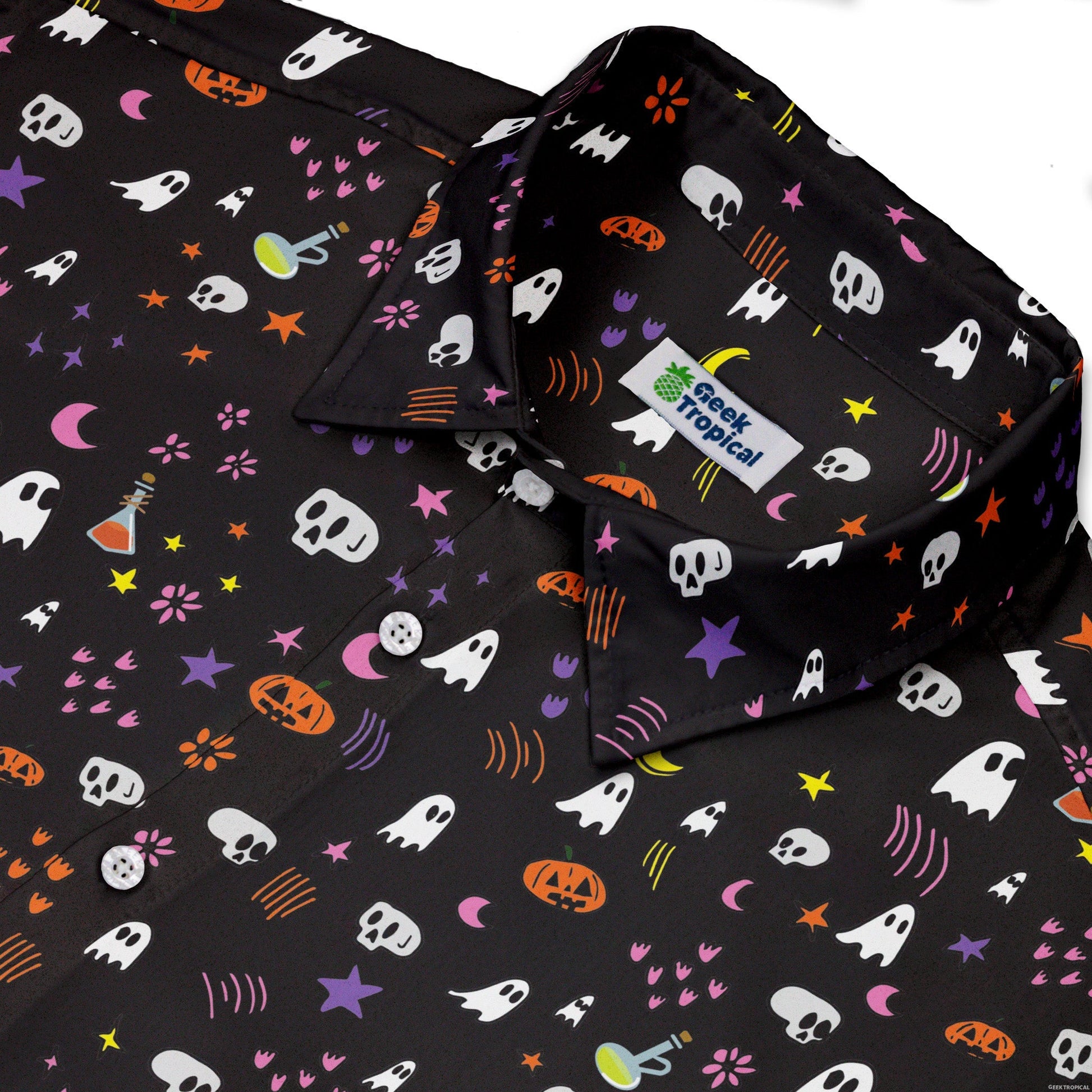 Spooky Doodles Button Up Shirt