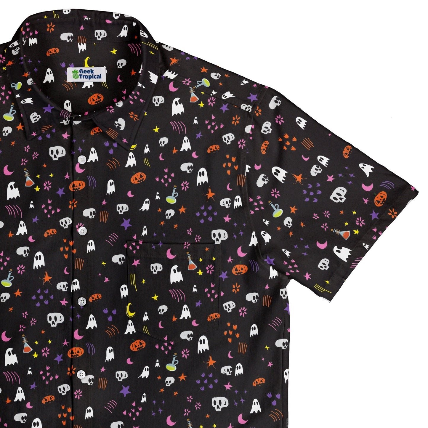 Spooky Doodles Button Up Shirt