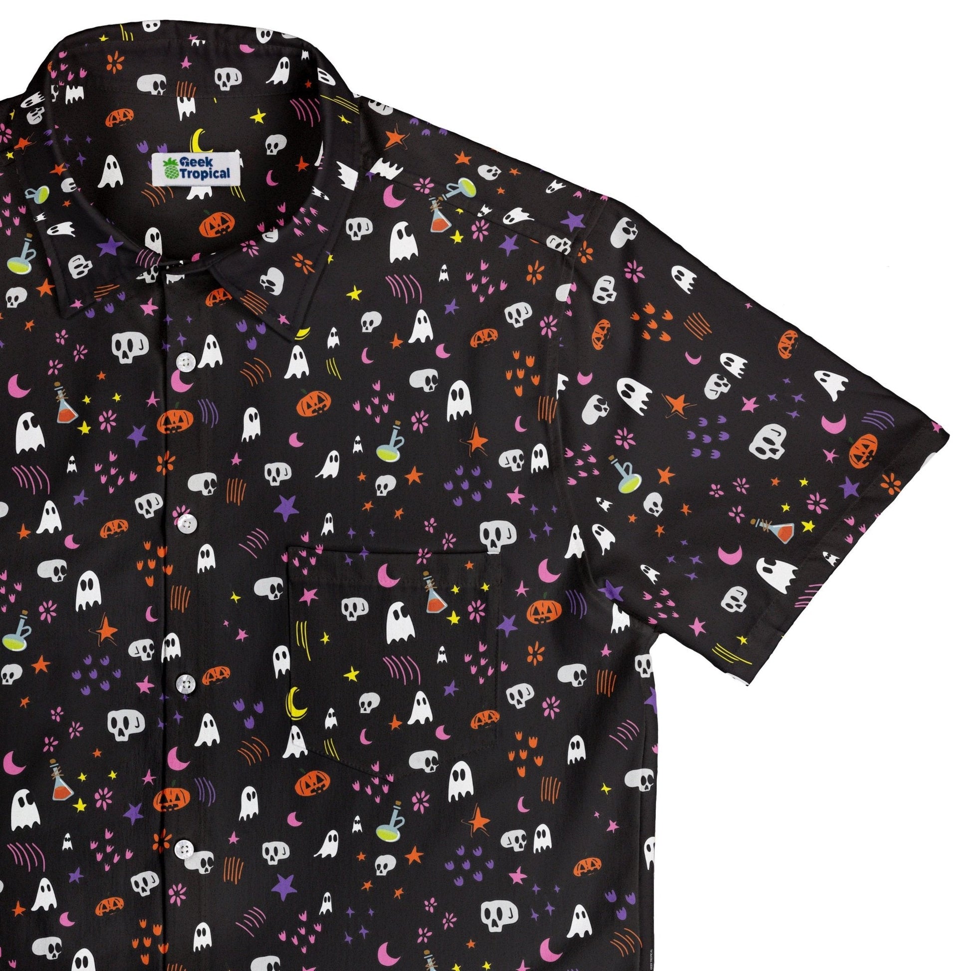 Spooky Doodles Button Up Shirt