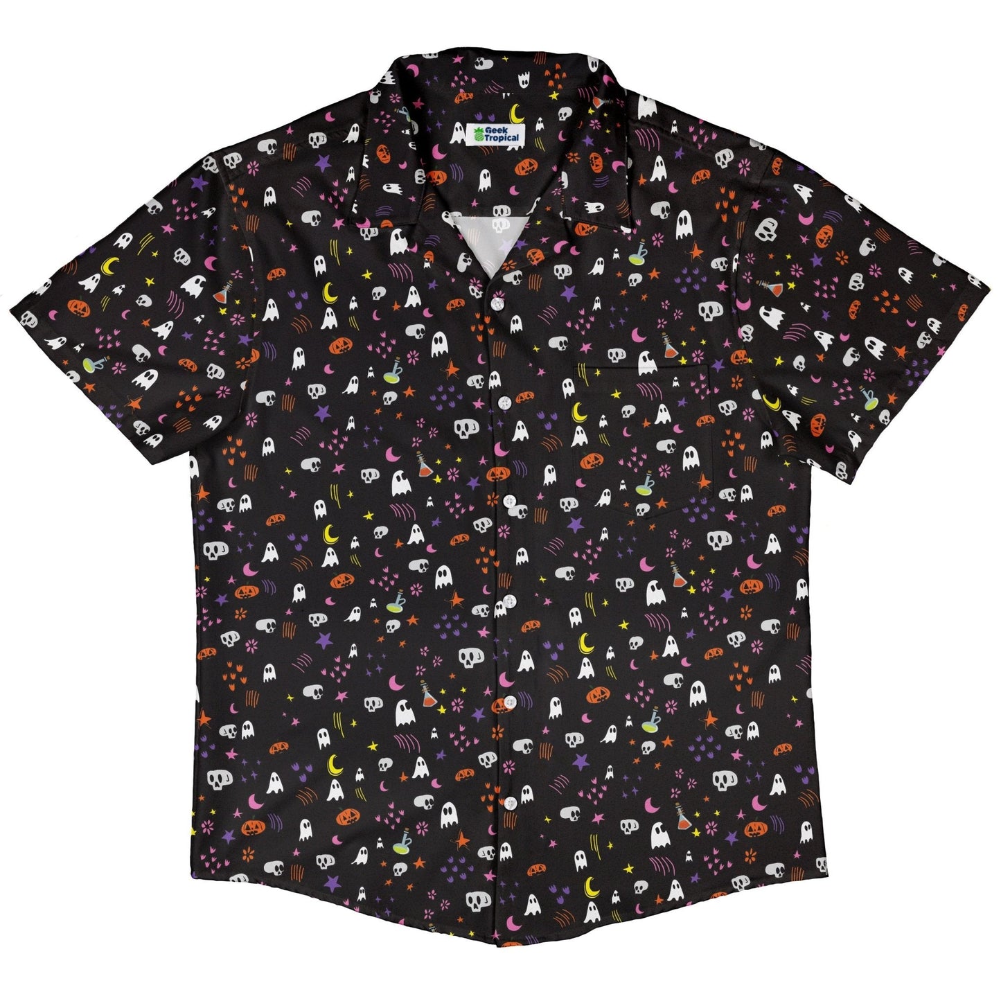 Spooky Doodles Button Up Shirt