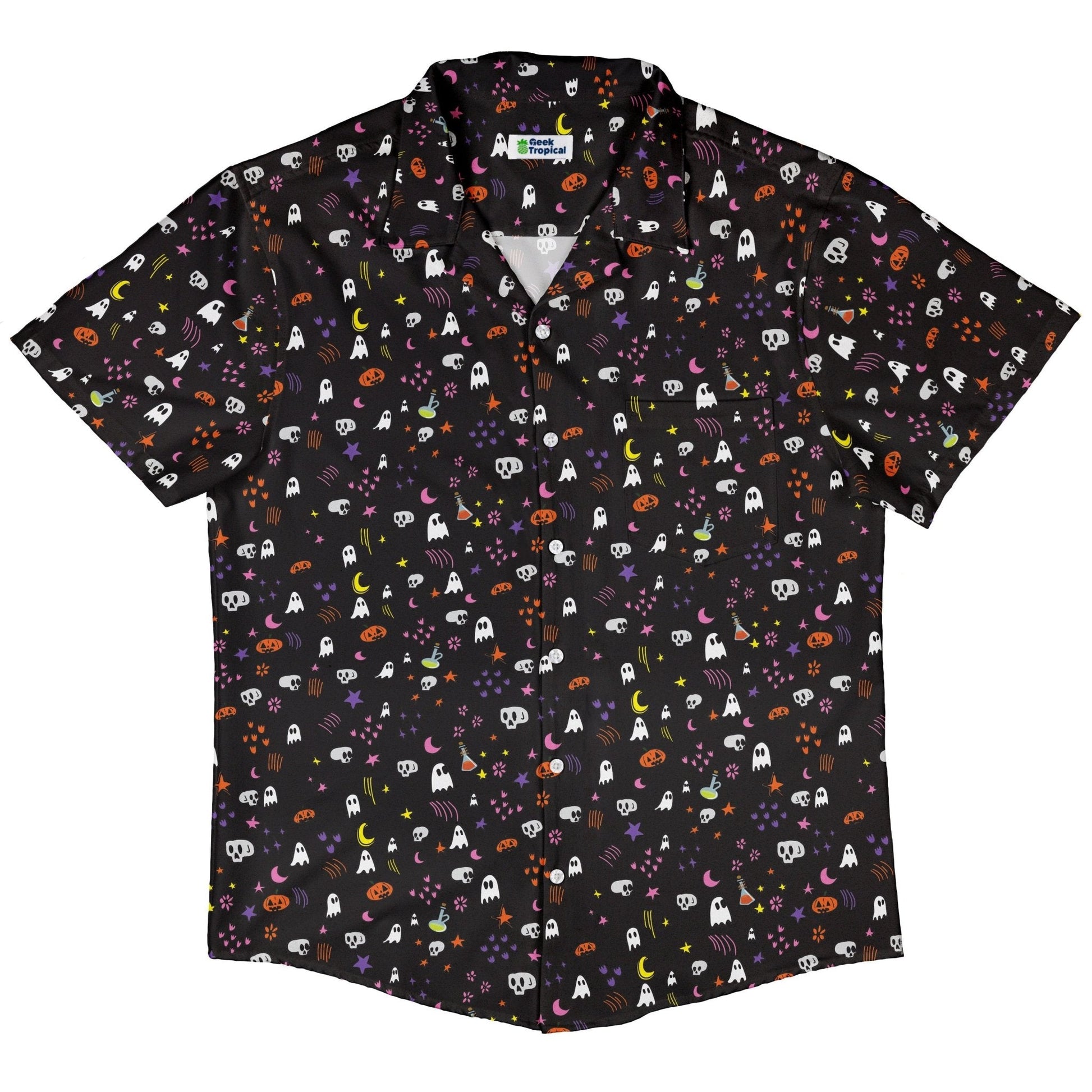 Spooky Doodles Button Up Shirt