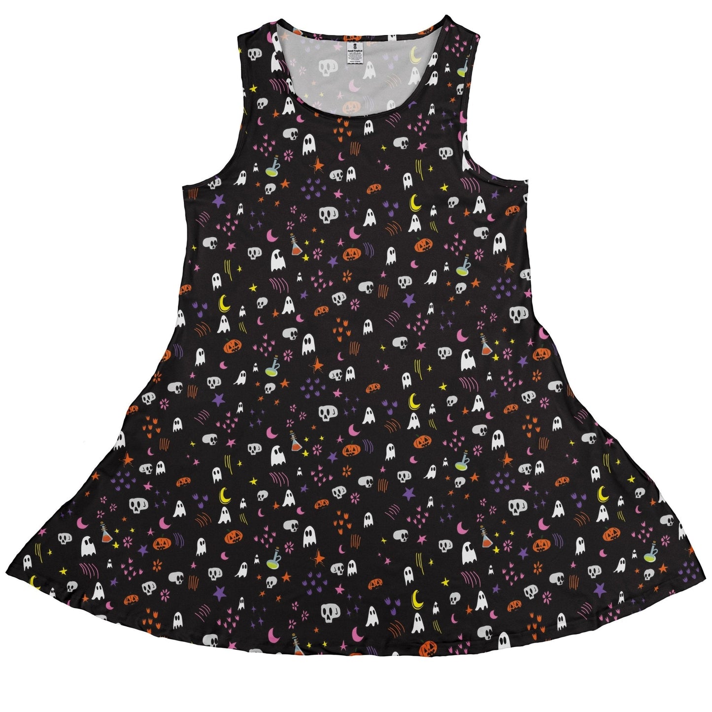 Spooky Doodles Sleeveless Dress