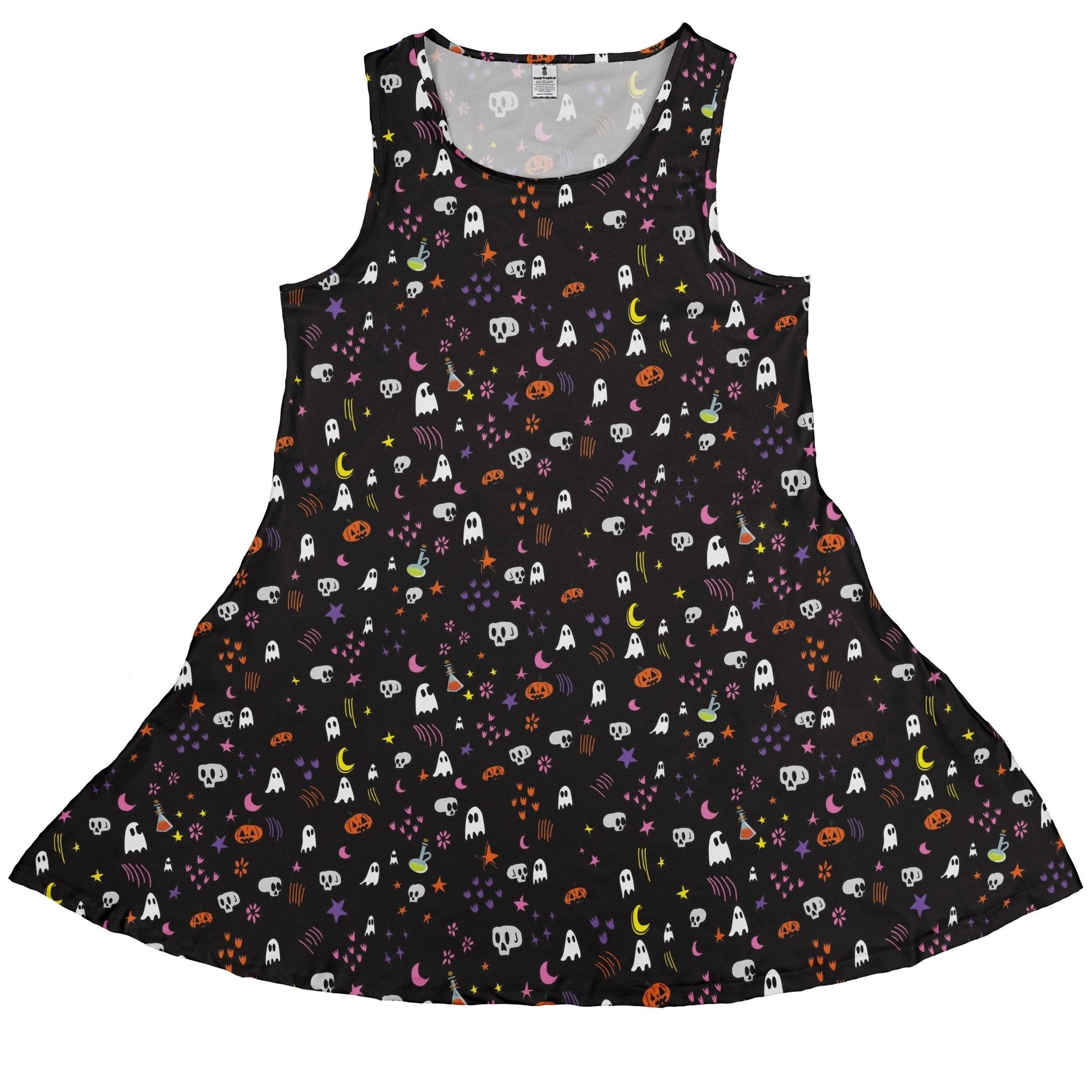 Spooky Doodles Sleeveless Dress