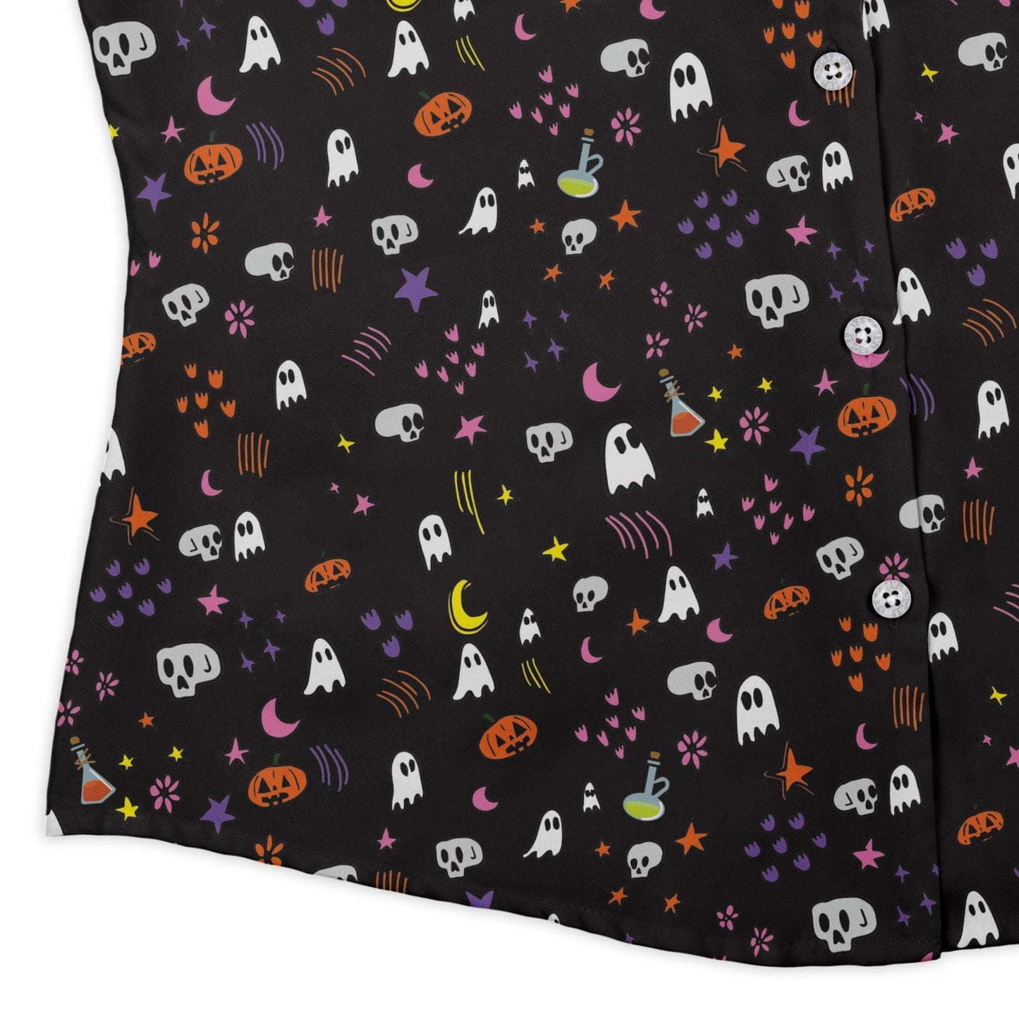 Spooky Doodles Curvy Button Up Shirt