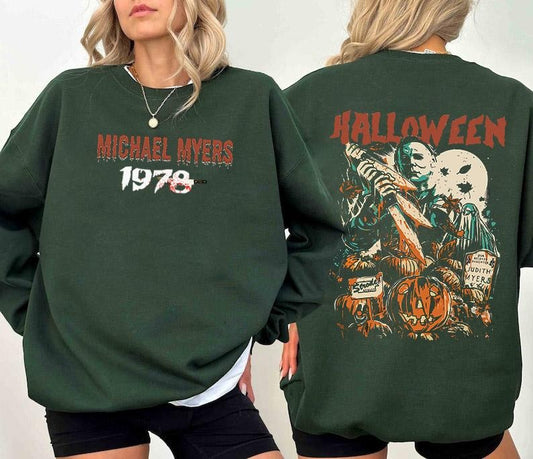 Spooky Season: Michael Myers 1978 Shirt | Michael Myers Halloween Killers Friends Movie Unisex Shirt Double Sides | Must Have Halloween Shirt