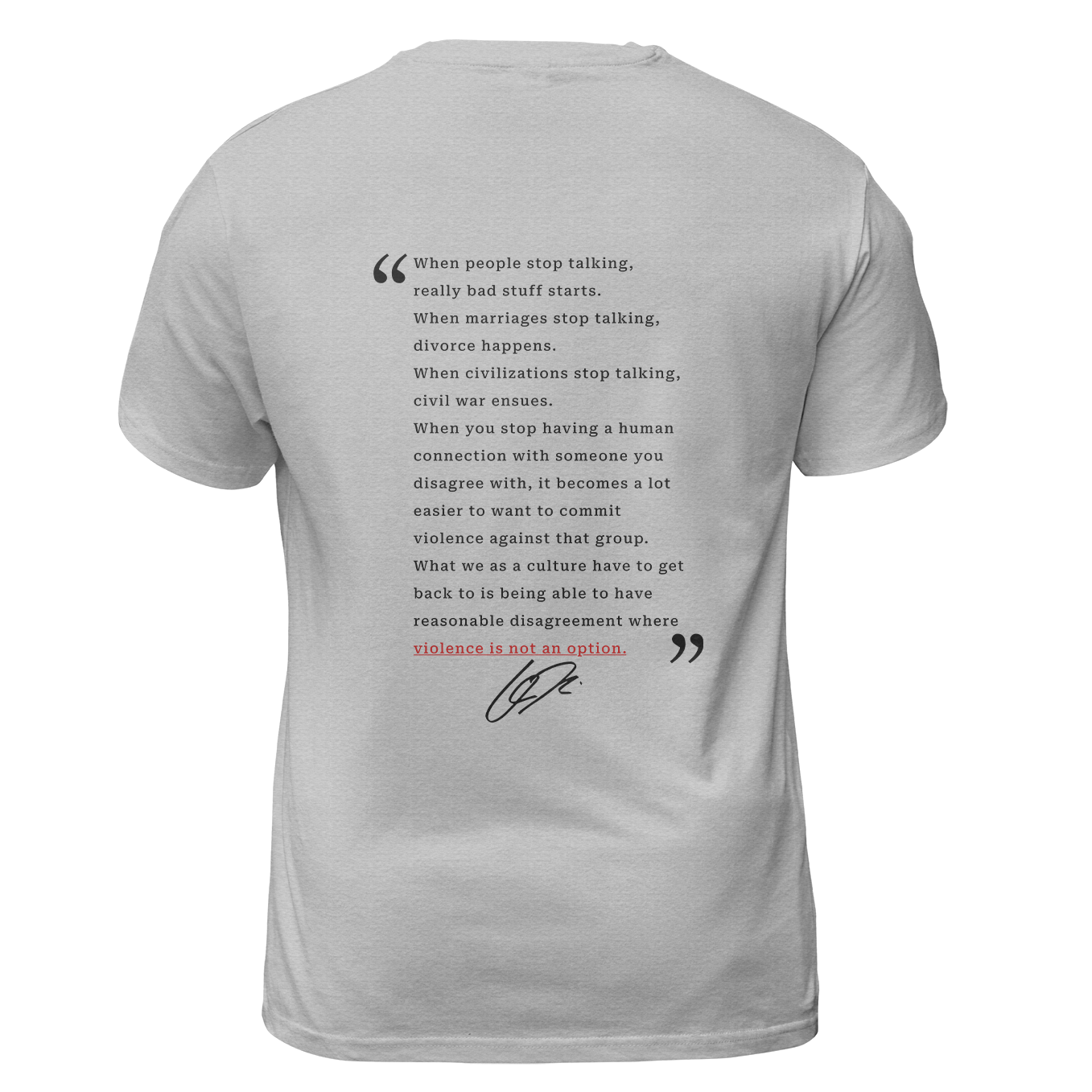 Freedom When People Stop Talking Charlie Kirk T Shirt - G