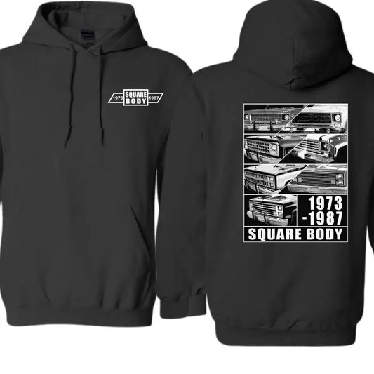 Square Body Hoodie , Featuring Classic Truck Designs and Bold Logo, Cozy and Stylish Unisex Pullover , Perfect for Vintage Truck Enthusiasts