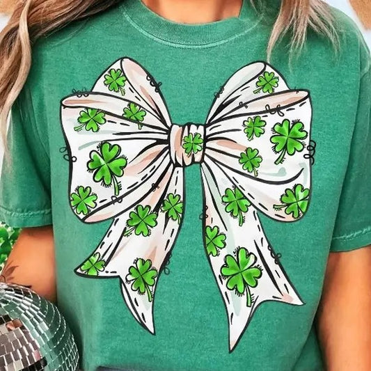 St. Patrick's Day Bow DTF Transfers - THIS IS NOT A SHIRT Hoodie, Sweatshirt | InkThreadWorks.com