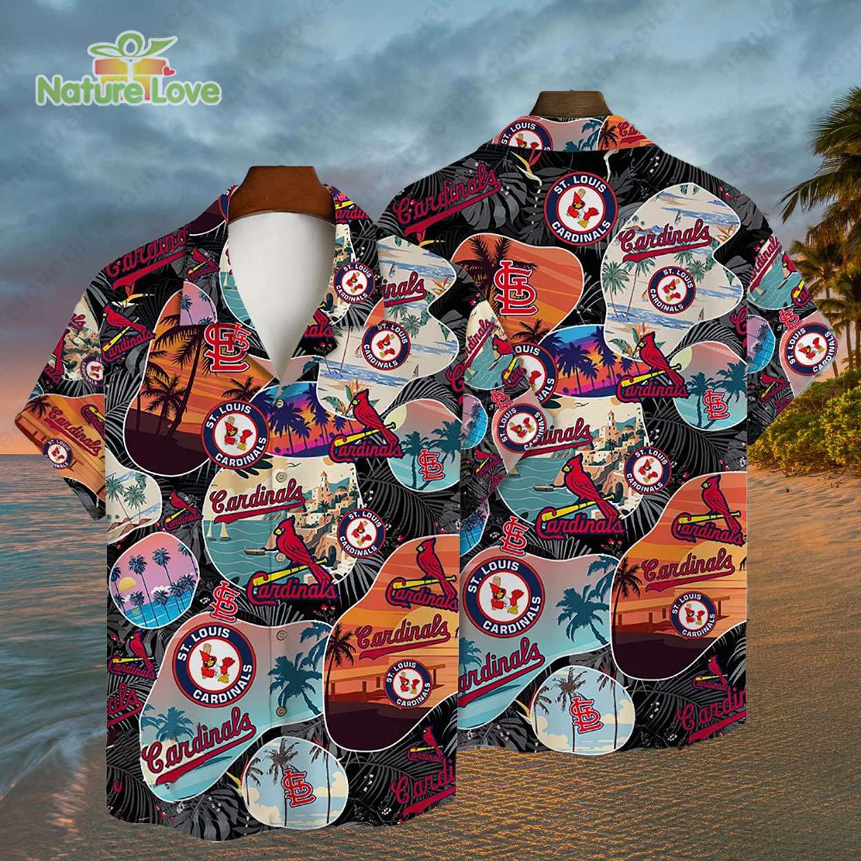 St. Louis Cardinals Beach Scenery Vintage MLB Hawaiian Shirt