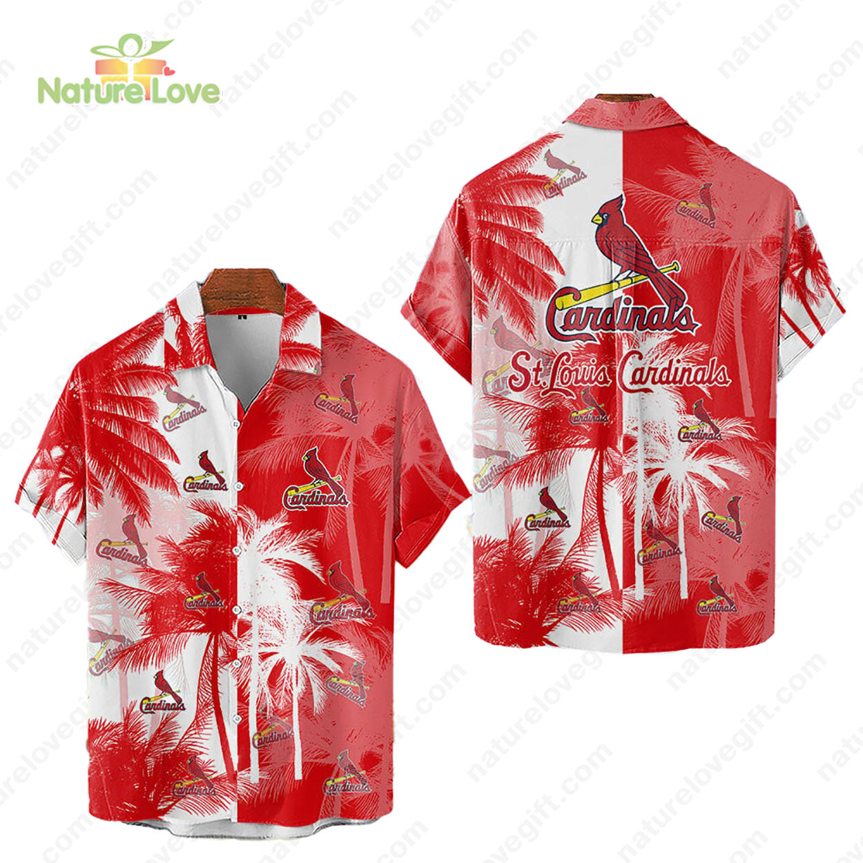 St. Louis Cardinals Tropical Palm Trees MLB Hawaiian Shirt