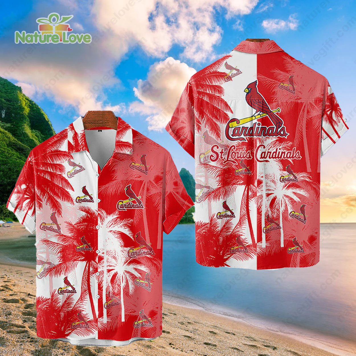 St. Louis Cardinals Tropical Palm Trees MLB Hawaiian Shirt