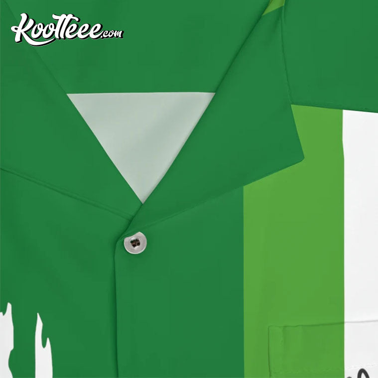 St Patrick’s Day Irish at Heart Lucky Four Leaf Hawaiian Shirt