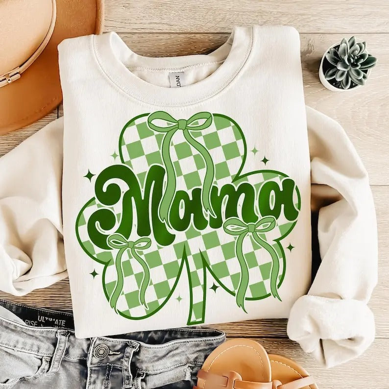 St Patricks Day Mama tshirt-sweatshirt-hoodie, Mama St Patricks tshirt, Patty's Day Mom St Patricks, Retro Mama shirt,...