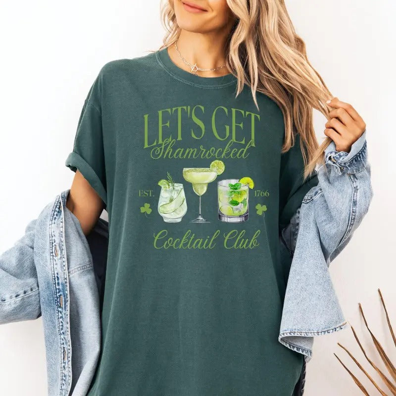 St Patricks Day Shirt, Lets Get Shamrocked Shirt, St Pattys Pub Crawl, Shamrock TShirt, St Patricks Day Drinking Shirt...