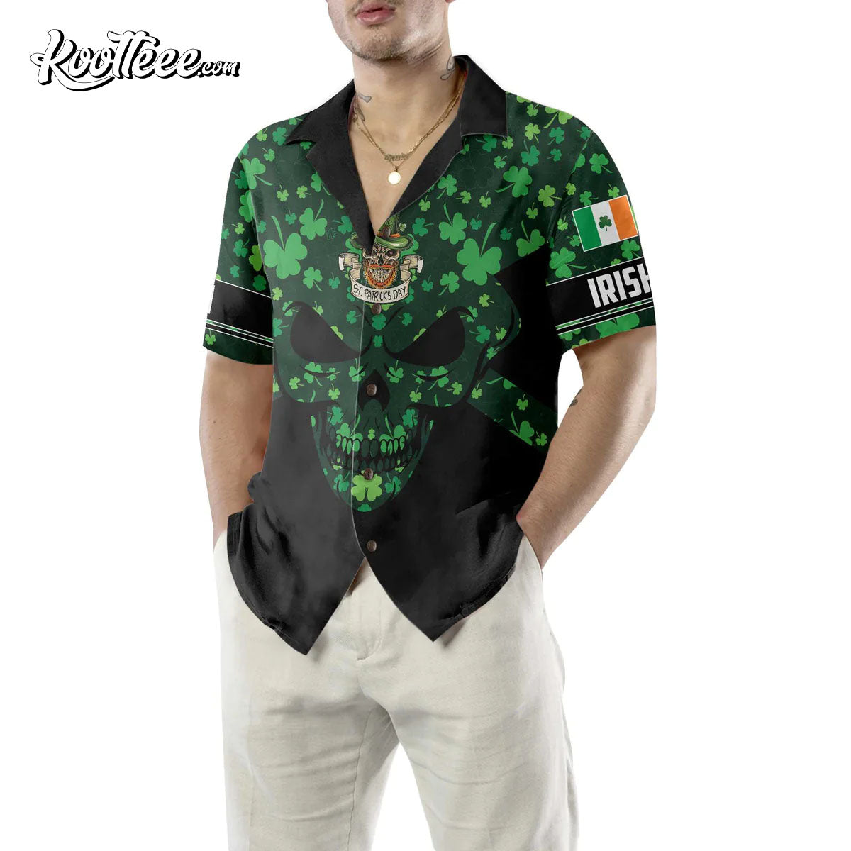 St Patrick’s Day Skull Cool Hawaiian Shirt