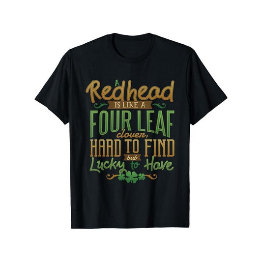 [St. Patrick Day T-Shirt] Green Irish Shamrock Unisex Cotton Lucky Redhead St. Patrick Day T-Shirt, 100% Cotton, S-XXXL,...