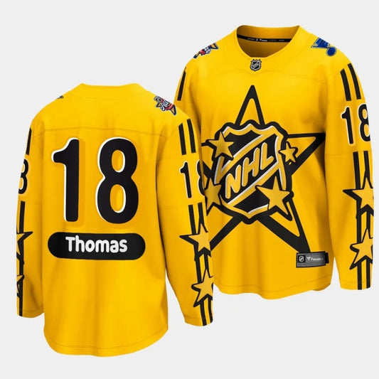 St. Louis Blues #18 Robert Thomas 2024 NHL All-Star Yellow Jersey Style 2