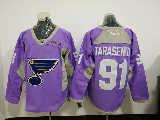 St. Louis Blues #91 Vladimir Tarasenko Purple Breast cancer