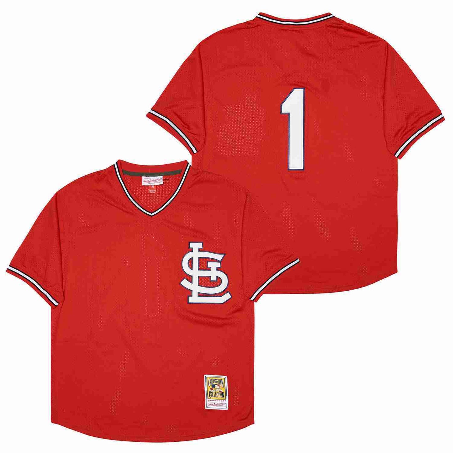 St. Louis Cardinals #1 Ozzie Smith Cardinals 1 Red BP Retro
