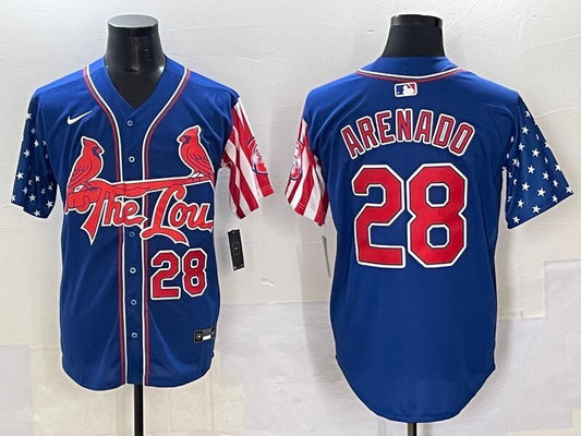 St. Louis Cardinals #28 Nolan Arenado Red Edition Adult Style 3