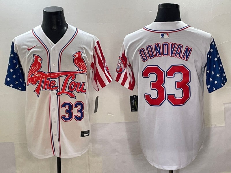 St. Louis Cardinals #33 Brendan Donovan Red Edition Adult Style 1