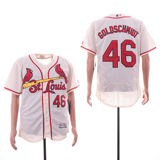St. Louis Cardinals #46 Paul Goldschmidt Cardinals 46 Off-White Elite