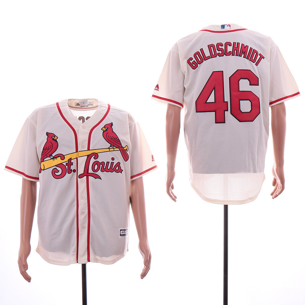 St. Louis Cardinals #46 Paul Goldschmidt Cardinals 46 Off-White Fan