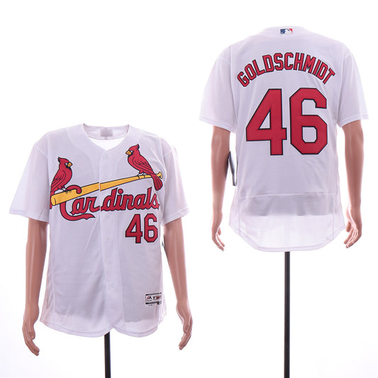 St. Louis Cardinals #46 Paul Goldschmidt Cardinals 46 White Elite