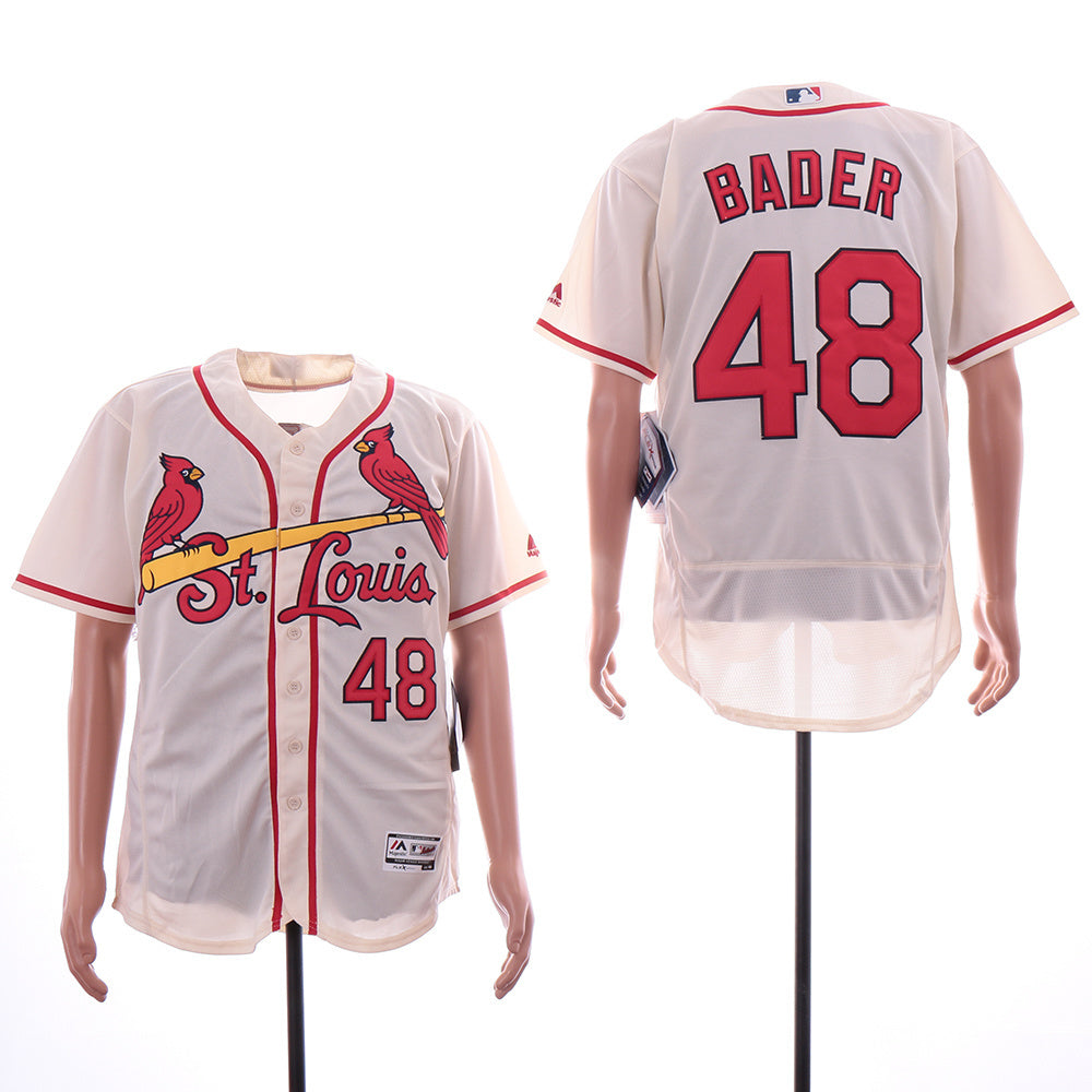 St. Louis Cardinals #48 Harrison Bader Cardinals 48 Off-White Elite