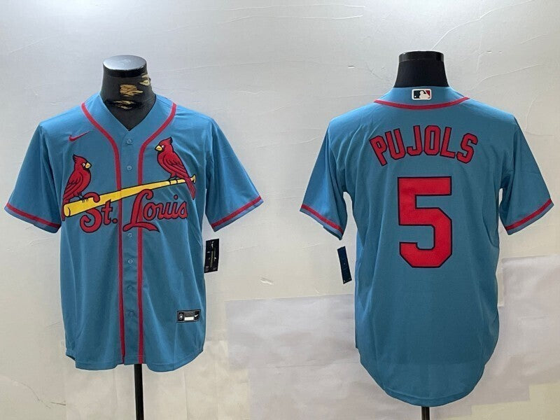 St. Louis Cardinals #5 Albert Pujols Red Adult