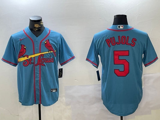 St. Louis Cardinals #5 Albert Pujols Red Adult Style 1