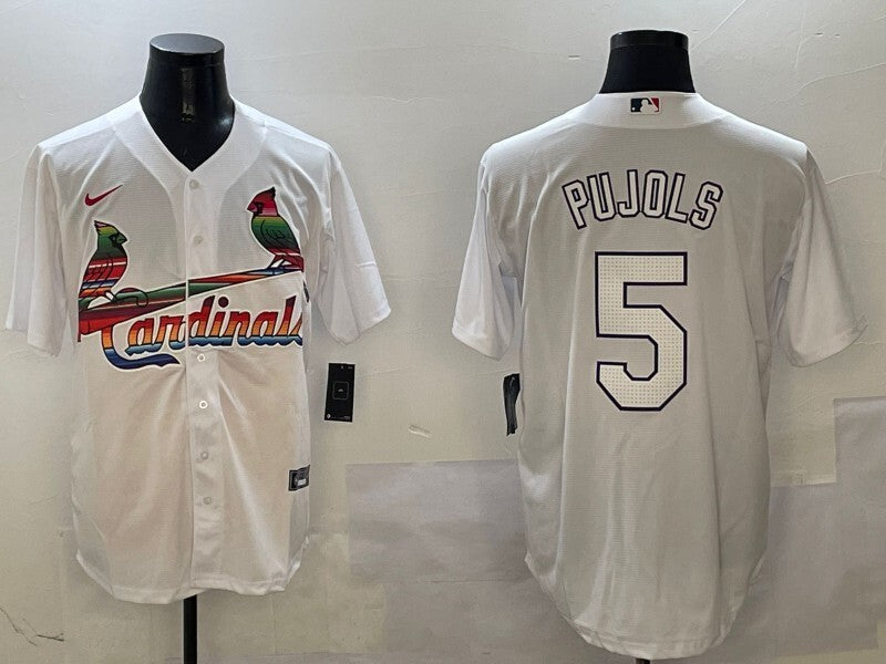 St. Louis Cardinals #5 Albert Pujols Red Adult Style 2