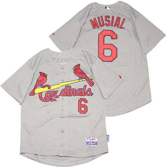 St. Louis Cardinals #6 Stan Musial Cardinals 6 Gray