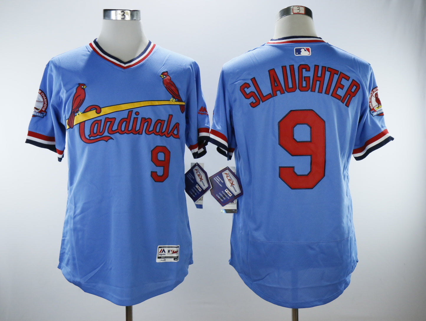 St. Louis Cardinals #9 Enos Slaughter Cardinals 9 Blue Pullover Inverted