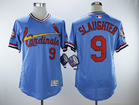St. Louis Cardinals #9 Enos Slaughter Cardinals 9 Blue Pullover Inverted