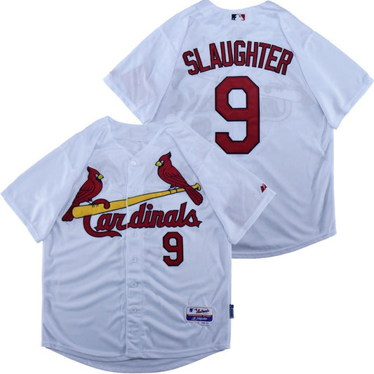 St. Louis Cardinals #9 Enos Slaughter Cardinals 9 White
