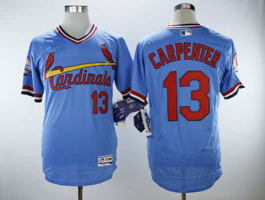St.louis Cardinals #13 Matt Carpenter Cardinals 13 Blue Pullover Inverted
