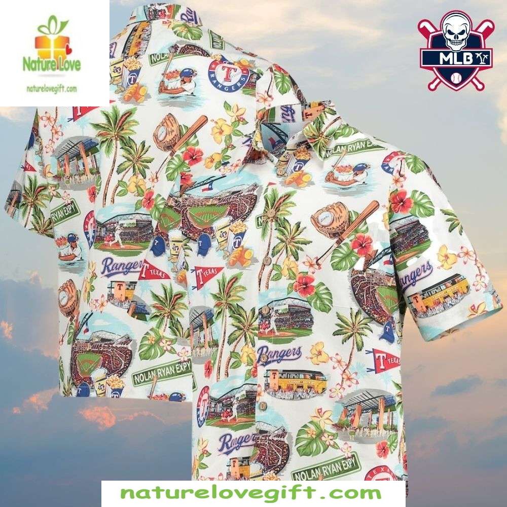 Texas Rangers Hawaiian Shirt MLB Baseball Pattern Stylish Apparel
