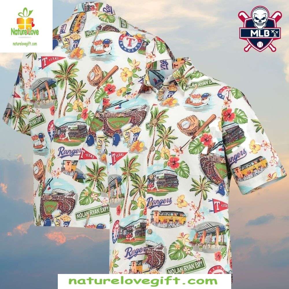 Texas Rangers Hawaiian Shirt MLB Baseball Pattern Stylish Apparel
