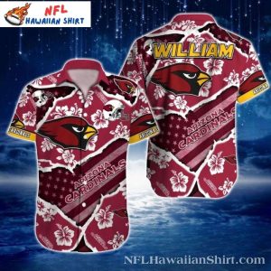 Starry Night Custom Cardinal - Arizona Cardinals Tropical Hawaiian Shirt