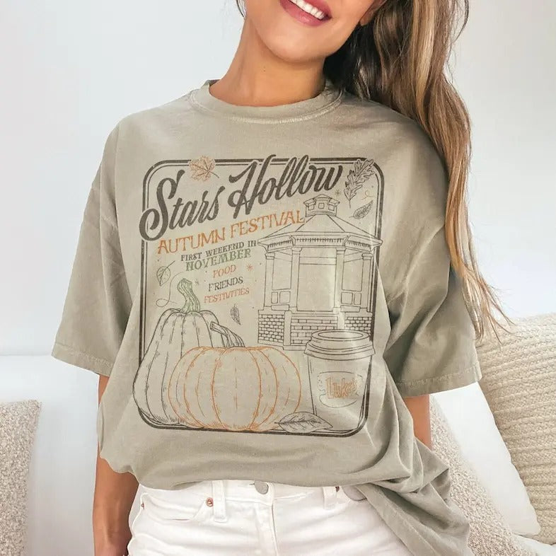 Stars Hollow Autumn Festival Shirt, Gilmore Girls Gift, Rory Lorelai Dragon Fly Inn, Luke's Diner, Chilton, Gift For...