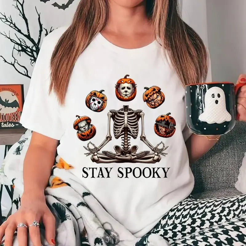 Stay Spooky Shirt, Halloween Horror Movie Shirts, Michael Myers Shirt, Horror Nights, Horror Movie 90s Halloween Shirt, Unisex Short Sleeve Tee Shirt, Casual Clothing Womenswear Top