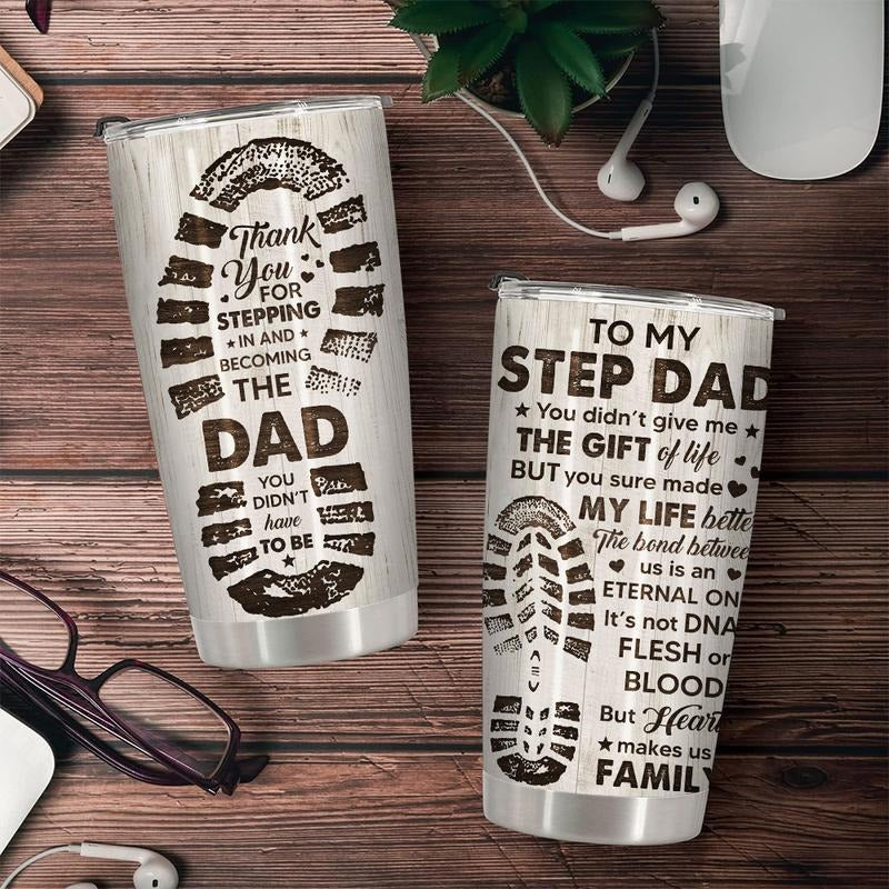 Step Dad Tumbler - Thank You For Stepping Up - Fathers Day Gifts For Stepdads, Gift For Dad T-Shirts, Hoodie, Sweatshirt