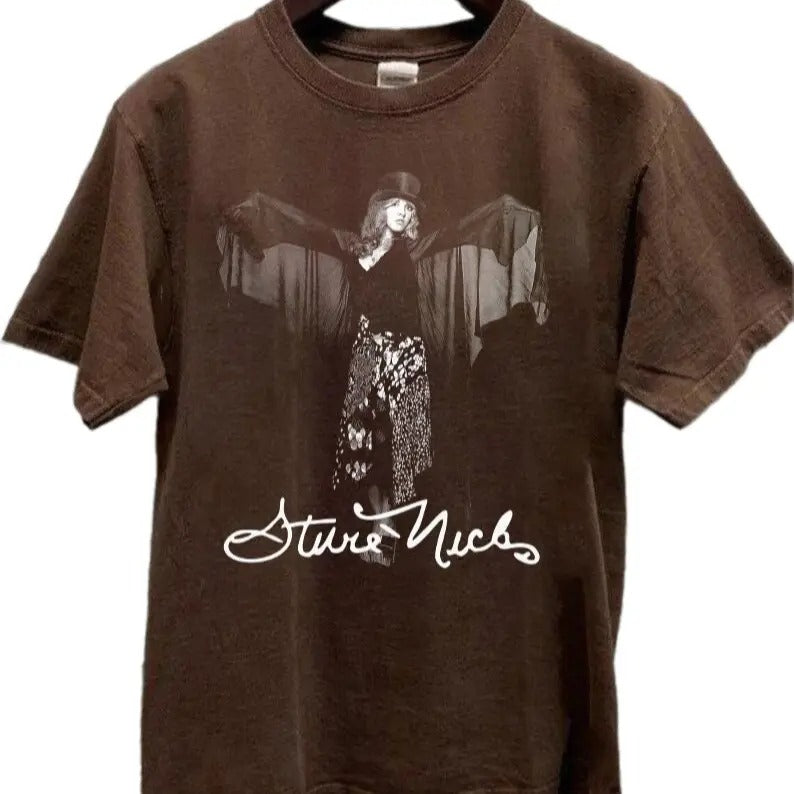 Stevie Nicks Fleetwood Mac Music Tour 90's Shirt, Vintage Retro 90s Stevie Nicks Shirt Unisex Classic Collar