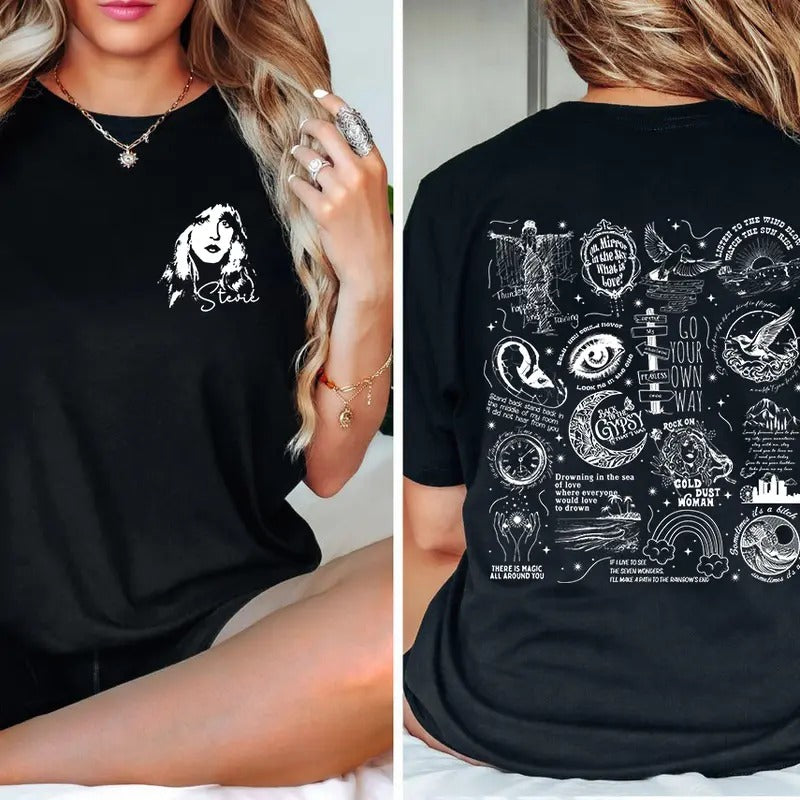 Stevie Nicks Songs 2 Sides Shirt, Stevie Nicks Shirt Hoodie, Sweatshirt | InkThreadWorks.com