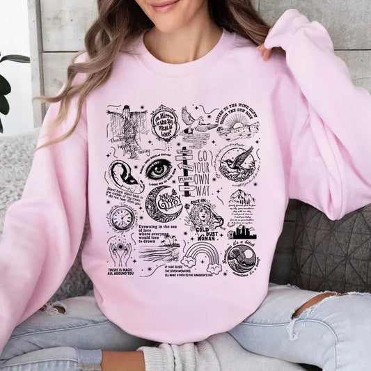 Stevie Nicks Songs Shirt Sweatshirt Hoodie, Stevie Nicks Tracklist Gift For Fans | InkThreadWorks.com
