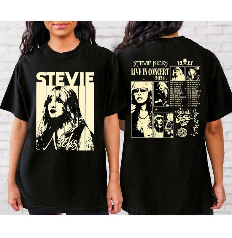 Stevie Nicks Tour 2024 Shirt Sweatshirt Hoodie, Live In Concert Tour 2024 Stevie Nicks Unisex T-Shirt, Music Tour Shirt, Shirt Fan Gifts