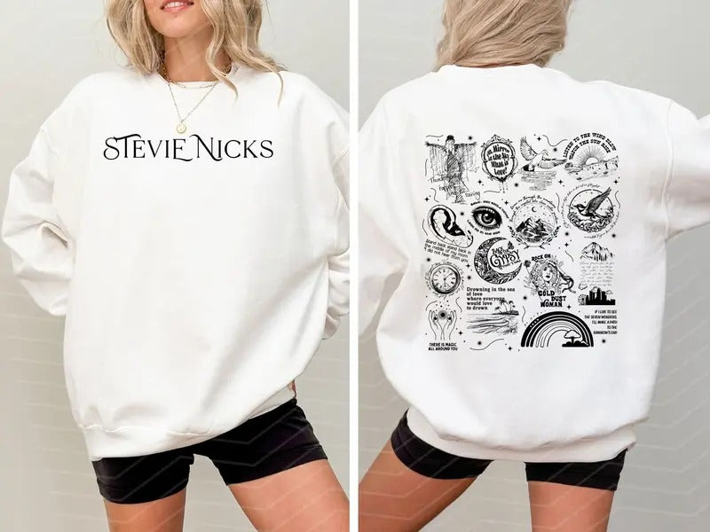 Stevie Nicks Tracklist 2 Sides Shirt, Stevie Nicks Shirt Hoodie, Sweatshirt | InkThreadWorks.com